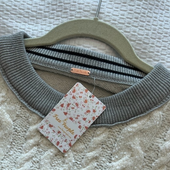 Free People Olympia Women's Long Sleeve Tunic Mini Dress Ivory - Picture 15 of 16